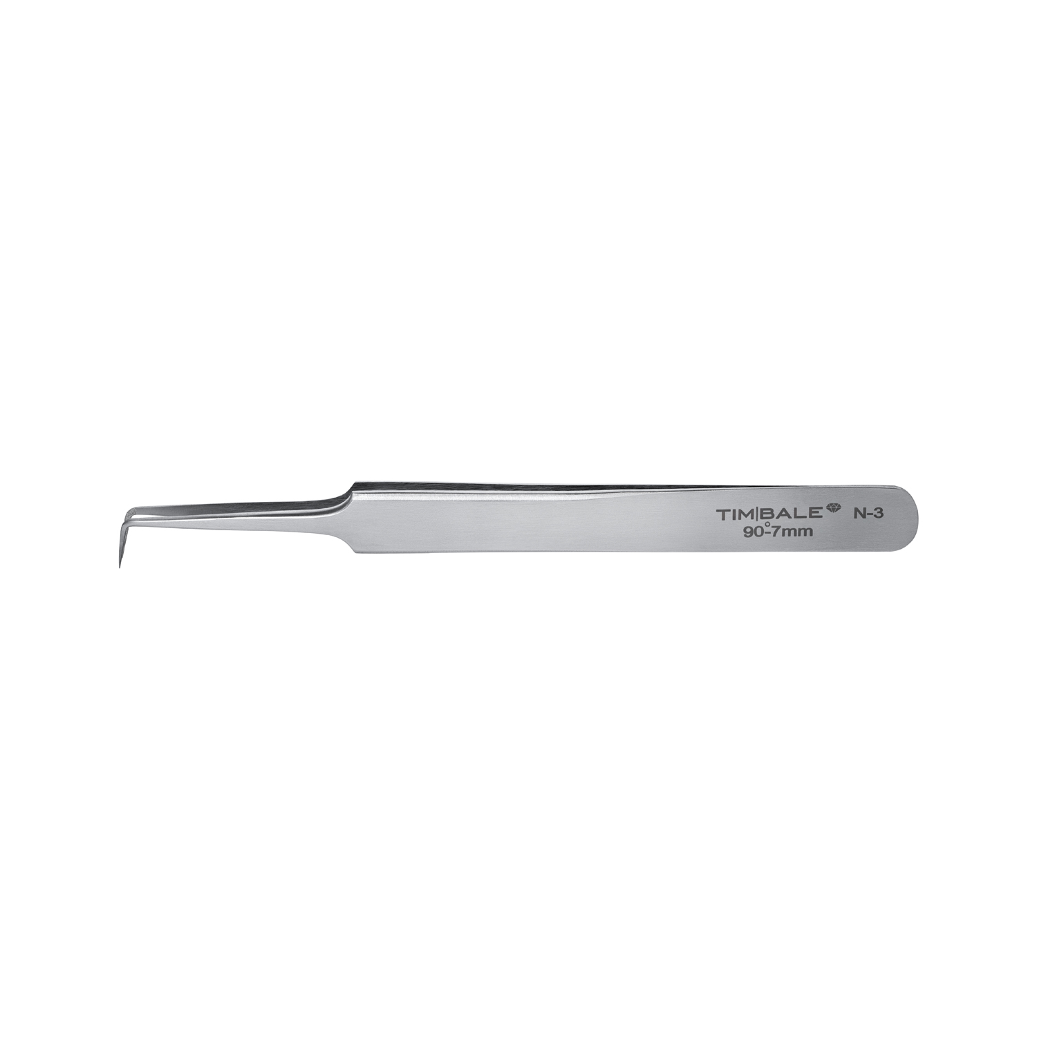 Пинцет для наращивания ресниц TimBale Diamond N-3, 7 мм