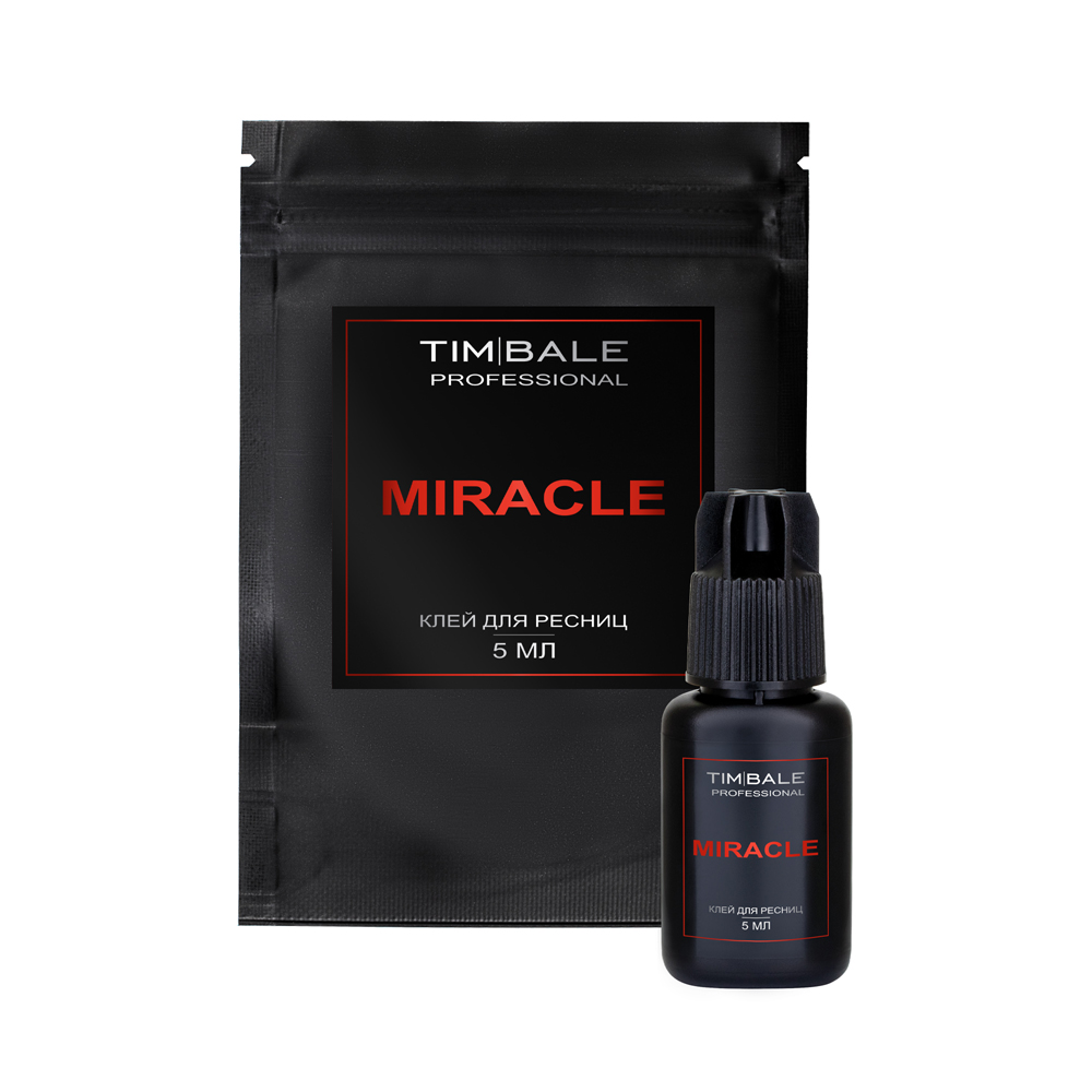 Клей TimBale Miracle чёрный для наращивания ресниц, 5 мл